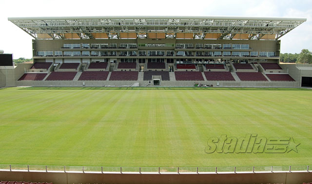 The west stand with the VIP section - Click to enlarge!