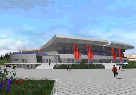 A 3d computer image of the new Ano Liossia Arena