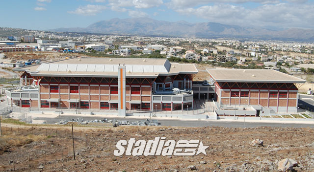 View from the east: the main arena on the left and the training hall on the right  (September 2007) - Click to enlarge!