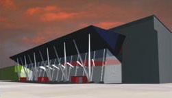 A 3-D rendering of the arena    ELLISDON CONSTRUCTION