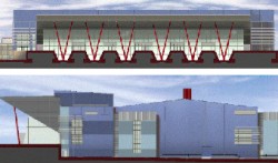 Plans of the arena (from the east and north)    ELLISDON CONSTRUCTION