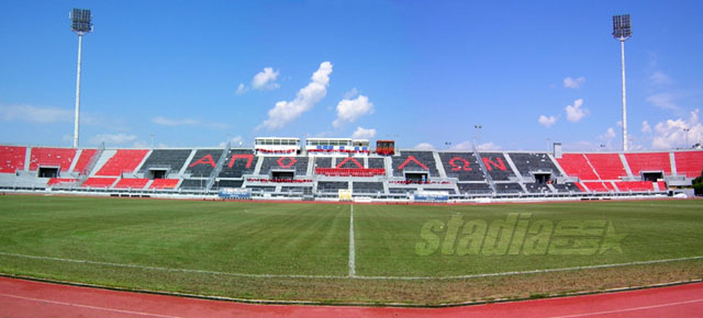 The (one and only) stand of Kalamaria Stadium - Click to enlarge!