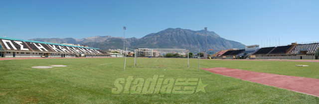 Kalamata Stadium with Mount Taygetos in the background - Click to enlarge!