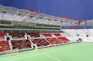 View of the west stand of the new stadium