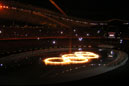 The burning Olympic Circles during the Opening Ceremony (August 2004) - Click to enlarge!
