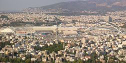 AOSC - from left to right: the velodrome, the swimming centre, the sports hall, the tennis centre and the Olympic Stadium (August 2004) - Click to enlarge!