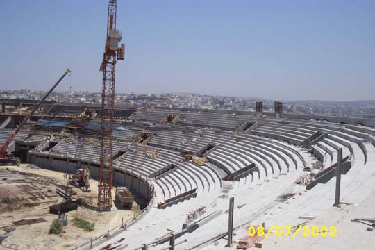 The south curve under construction (July 2002)