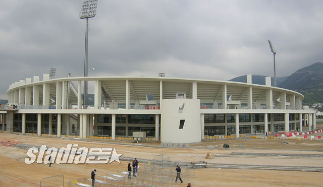 View of the stadium from the south-west, over the access ramp (March 2004)