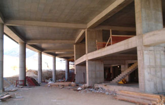 Below the stadium's stands (February 2003)