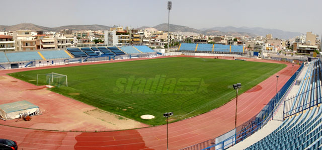 Peristeri Stadium with the new north stand in the background - Click to enlarge!