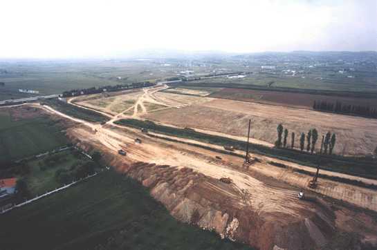 The site of Thermi Arena as it is today (after the end of all the earthworks)