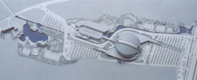 Model of the whole sports centre at Thermi - Click to enlarge!