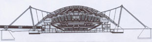 Cross-section of the arena from the south - Click to enlarge!