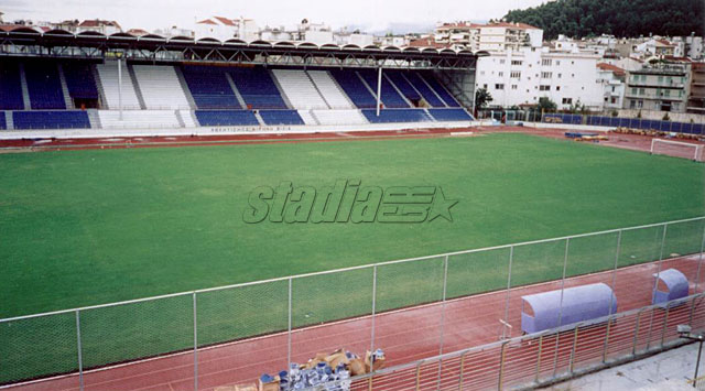 The main stand of "Zossimades" Stadium (photo shot before the installation of floodlights)
